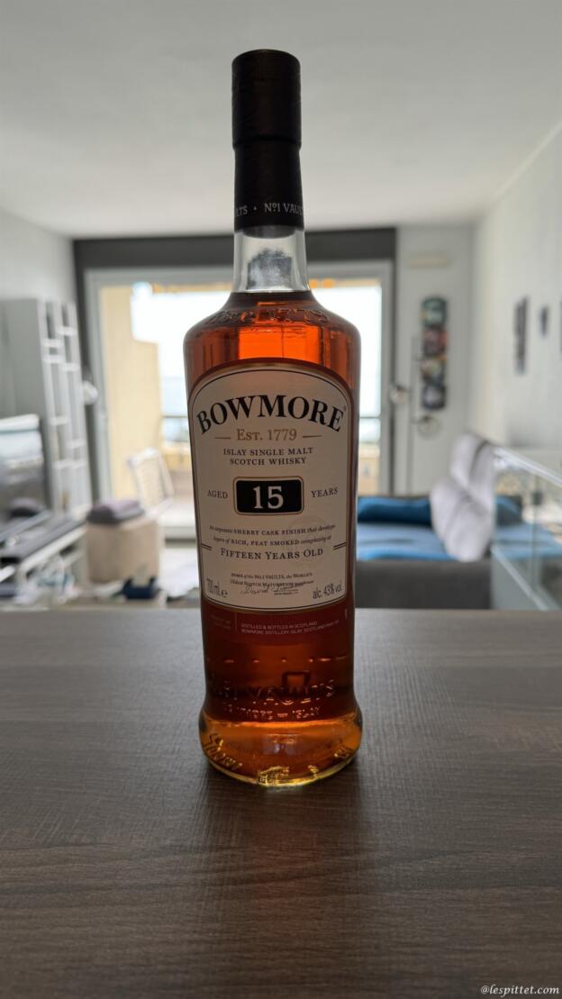 Bowmore 15 ans, 43%, Single Malt Whisky, Islay, Ecosse